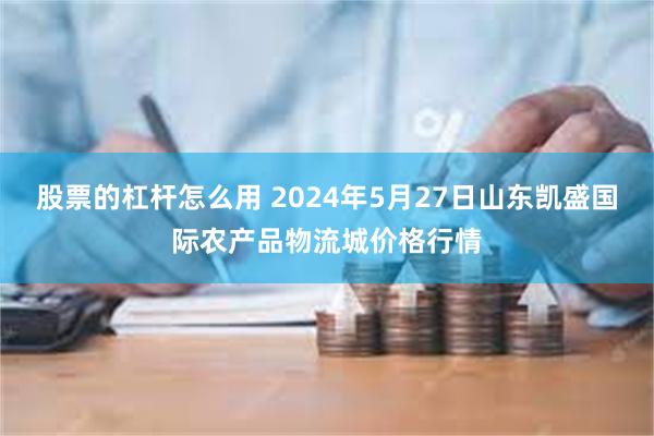 股票的杠杆怎么用 2024年5月27日山东凯盛国际农产品物流城价格行情